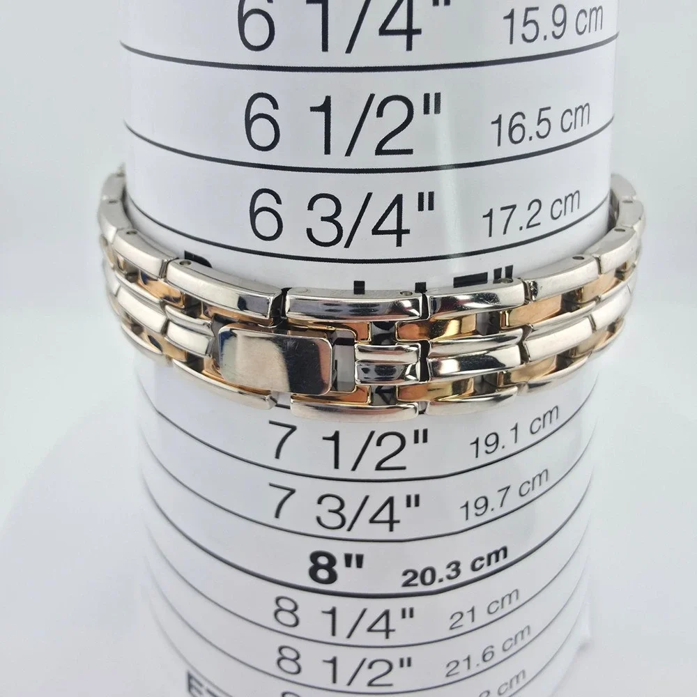 Vtg SEIKO Ladies Watch 4N00-7089 White Rectangle Dial Silver Gold Plate 7.25